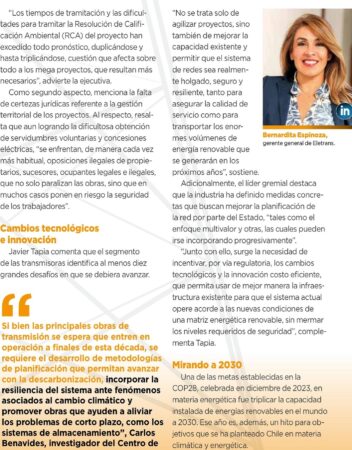 Socias de AME destacan en Revista Electricidad como referentes en transmisión eléctrica y liderazgo sectorial