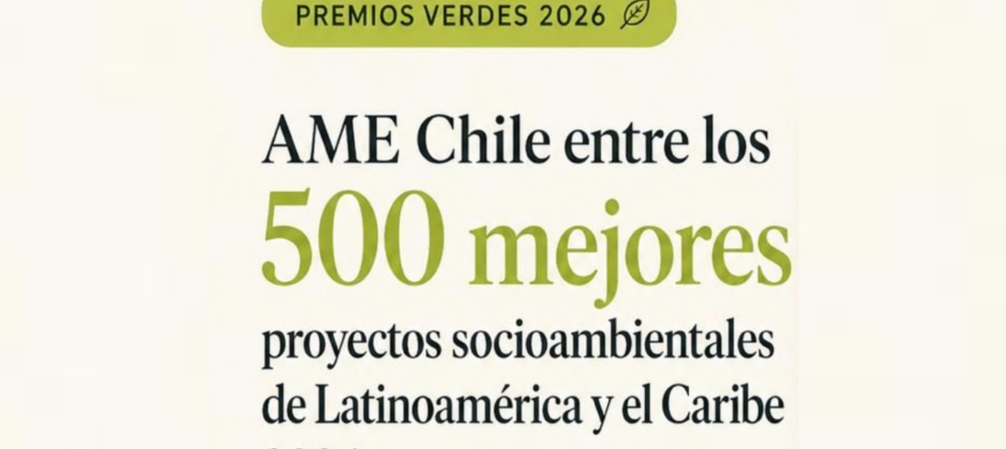 AME Chile es seleccionada entre los 500 mejores proyectos socioambientales de Latinoamérica y el Caribe 2026 por Premios Verdes