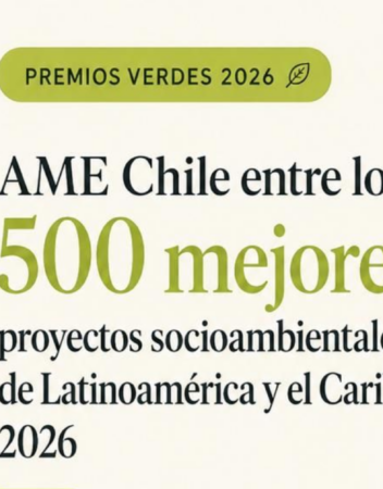 AME Chile es seleccionada entre los 500 mejores proyectos socioambientales de Latinoamérica y el Caribe 2026 por Premios Verdes